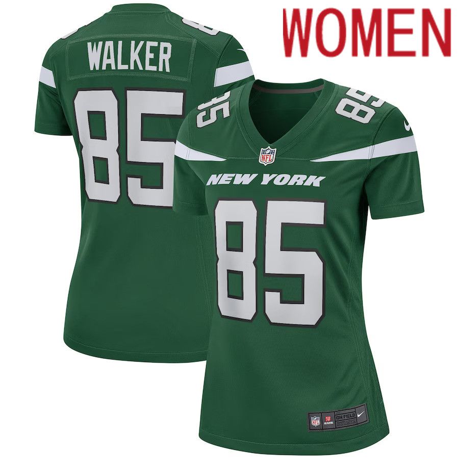 Women New York Jets 85 Wesley Walker Nike Green Game Retired Player NFL Jersey